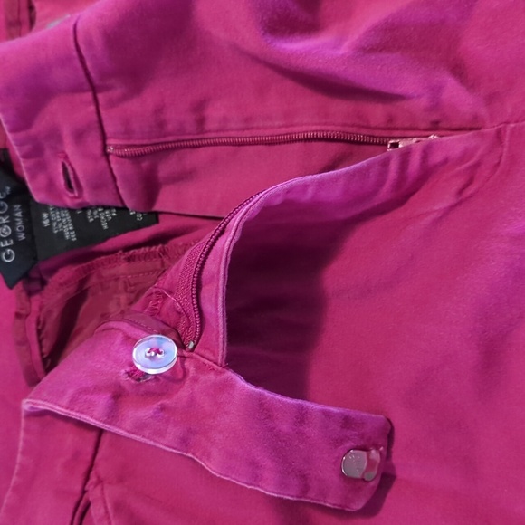 George Brand Magenta Pants Zip Up Button Closure Stretch 16W - Picture 8 of 10
